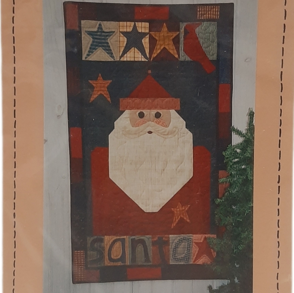 🍒 Santa Quilt Country Threads Kit Vintage Sewing Pattern Packet